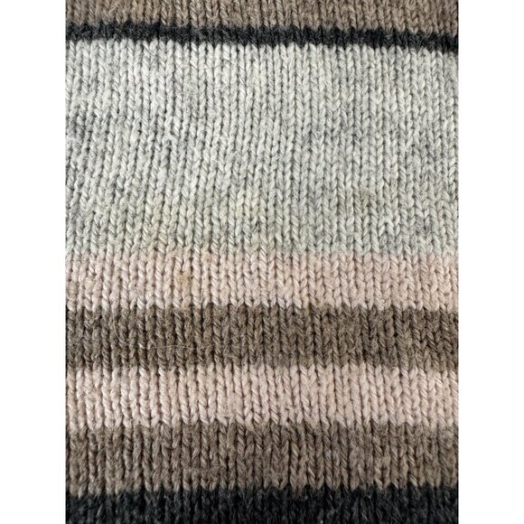 Old Navy Striped Y2K V-Neck Pullover Sweater Medium Retro Knit 09 Cozy Cabincore - Picture 9 of 12